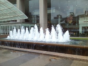 Fountain in front of "the link" which was a food court that connected up to a couple hotels.